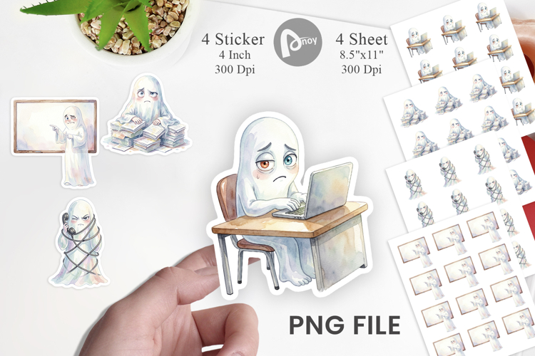 Funny Corporate Ghost Sticker