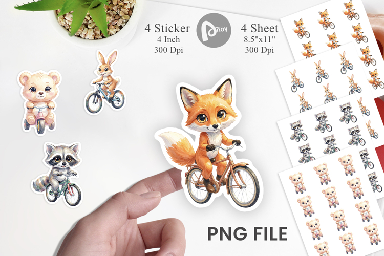 Big Eye Forest Friends Bike Sticker