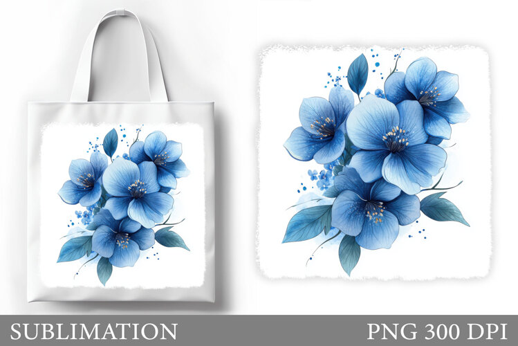 Flowers Tote Bag Sublimation. Flowers Sublimation example image 1