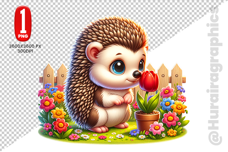 Hedgehog Clipart - PNG File