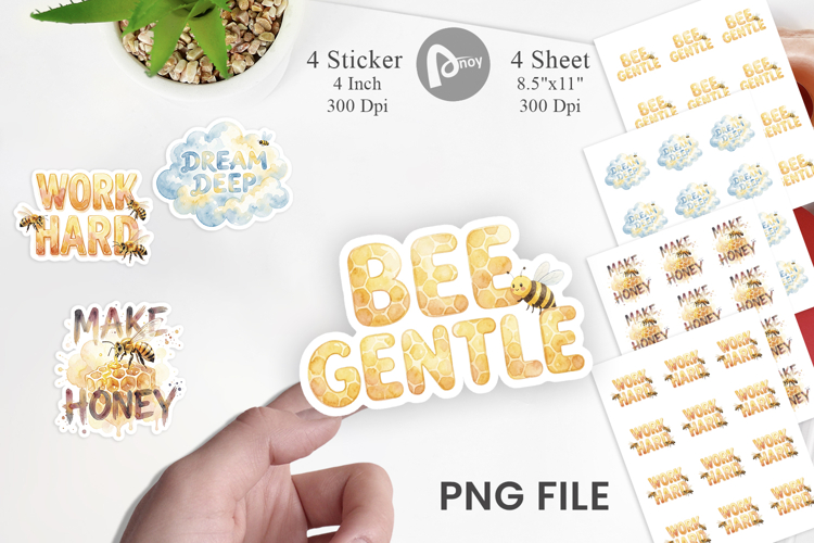 Honeycomb Bee Motivation Sticker