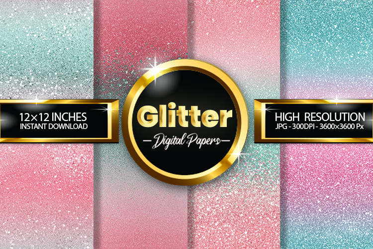 Glitter Digital Papers - 04 Variations