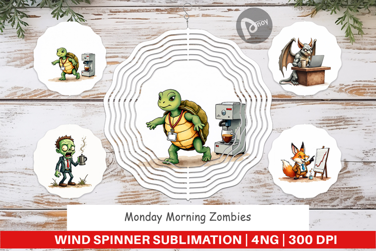 Monday Morning Zombie Wind Spinner