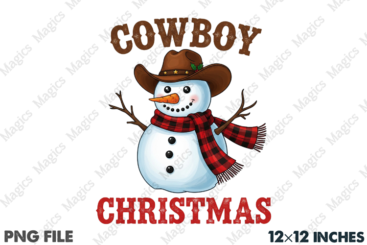 Cowboy Christmas Sublimation