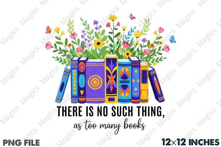 Pastel Book PNG - Cute Floral Reader Art