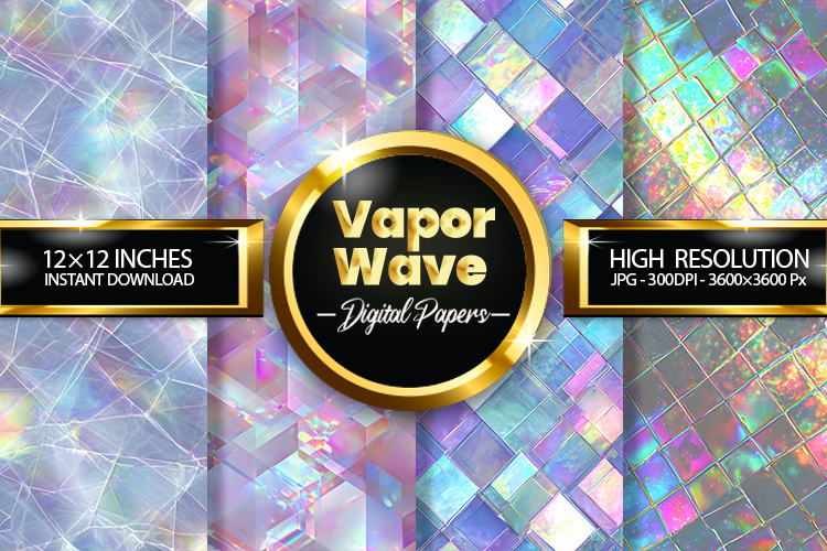 Vaporwave Digital Papers - 04 Variations