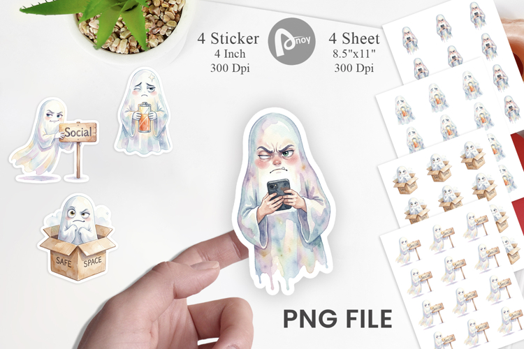 Sarcastic Introvert Ghost Sticker