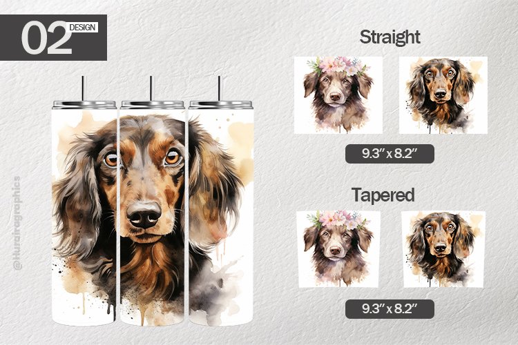 Shabbychic Dog Tumbler Wrap| Tumbler Sublimation Wrap