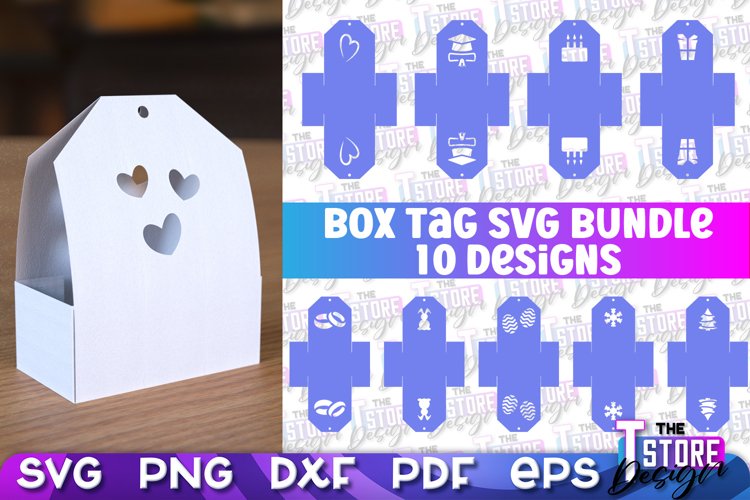 Box Tag SVG Design|Gift Box Tag PaperCut Design|Papercut SVG