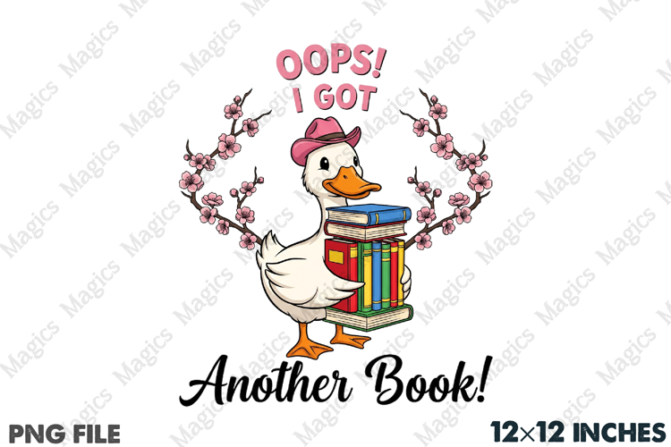 Oops I Got Another Book Goose PNG