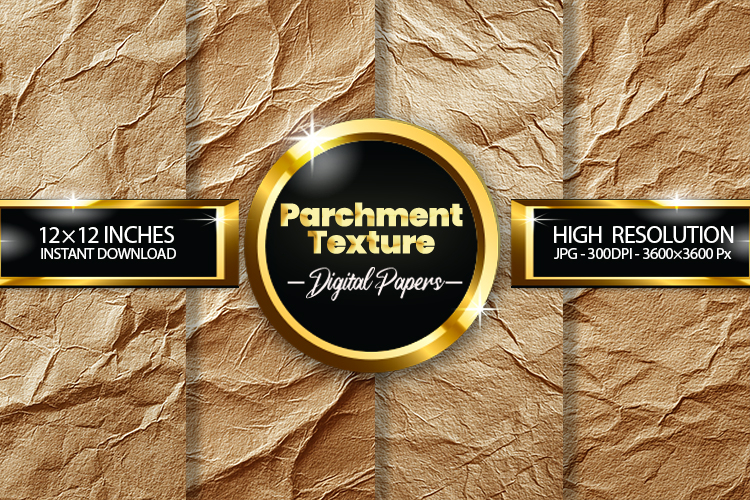 Parchment Texture Digital Papers - 04 Variations