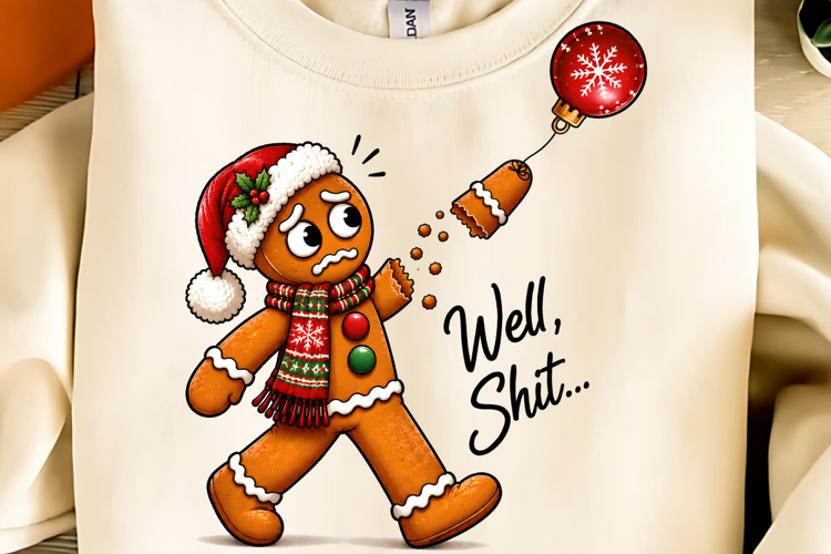 Well Shit Funny Christmas PNG, Trending Christmas PNG