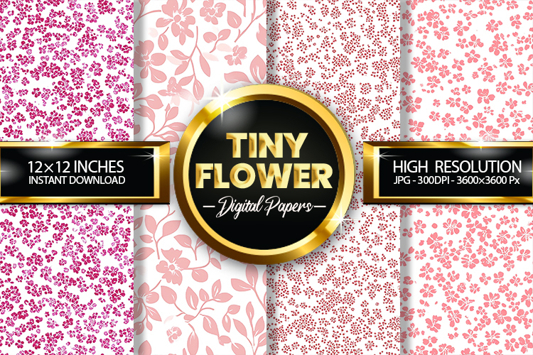 Tiny Flower Digital Papers - 04 Variations