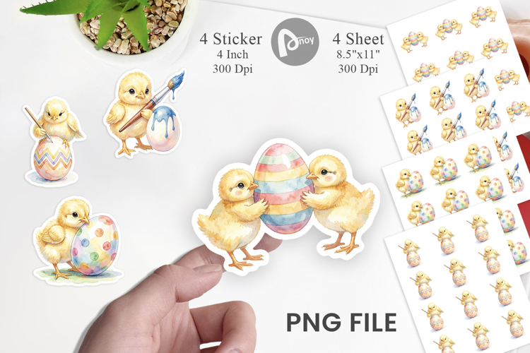 Easter Egg Painting Sticker