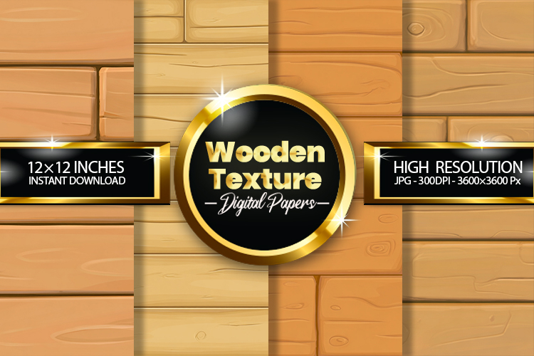 Wooden Texture Digital Papers - 04 Variations
