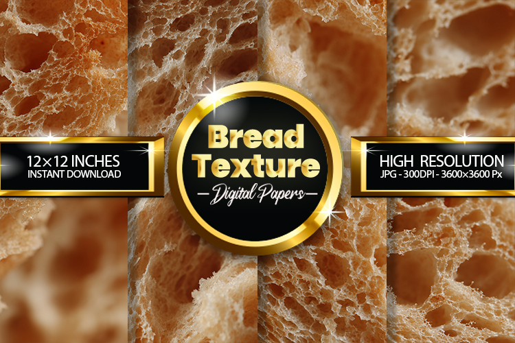 Bread Texture Digital Papers - 04 Variations