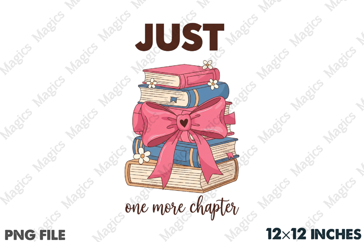 Just One More Chapter Reading Book PNG