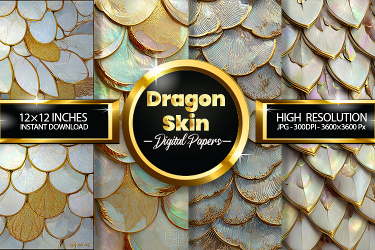 Dragon Skin Digital Papers - 04 Variations