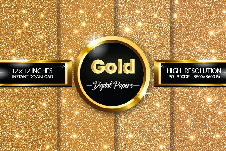 Gold Digital Papers - 04 Variations
