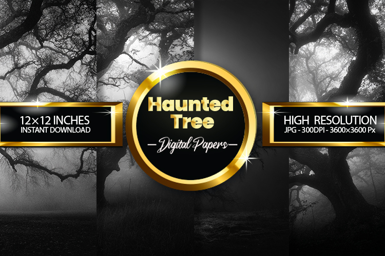 Haunted Tree Digital Papers - 04 Variations