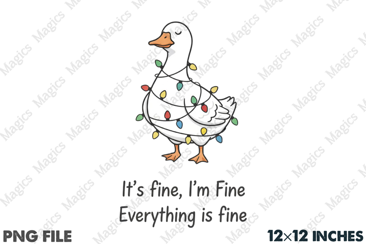 Christmas Lights Goose PNG