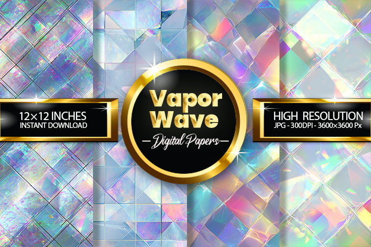 Vaporwave Digital Papers - 04 Variations