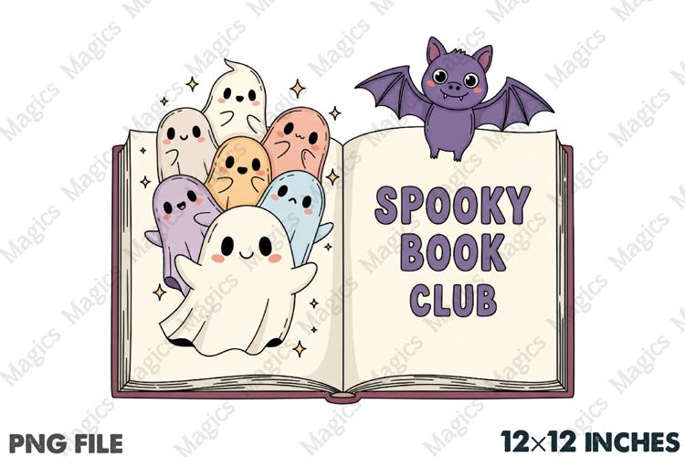 Book PNG, Spooky Book Club