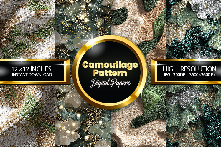 Camouflage Digital Papers - 04 Variations