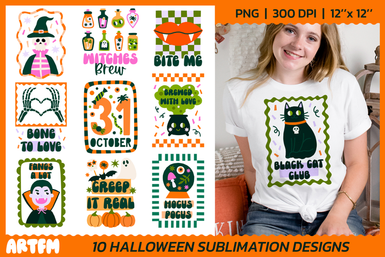 Spooky Halloween Sublimation Bundle | Retro Halloween DTF