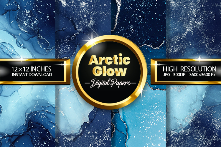 Arctic Glow Digital Papers - 04 Variations