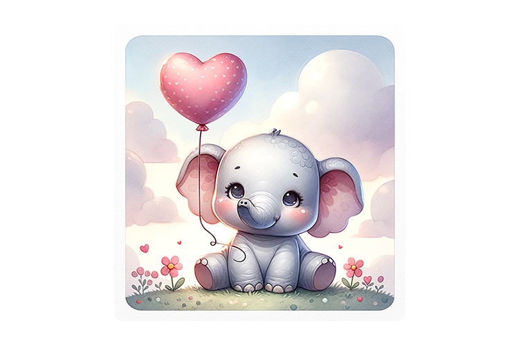 Cute Elephant Clipart Image 13
