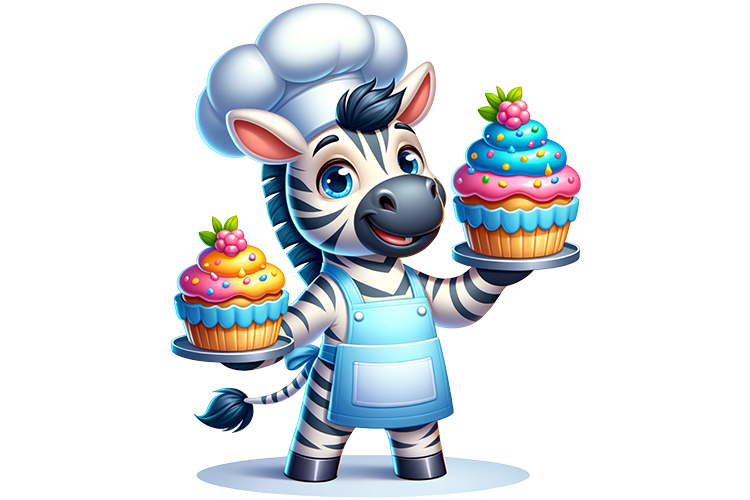 Cute Zebra Clipart - PNG File