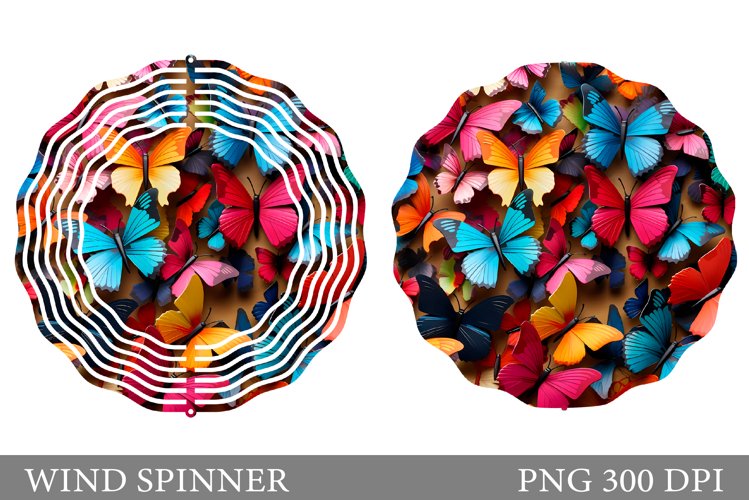 3D Butterfly Wind Spinner. Paper Butterfly Wind Spinner