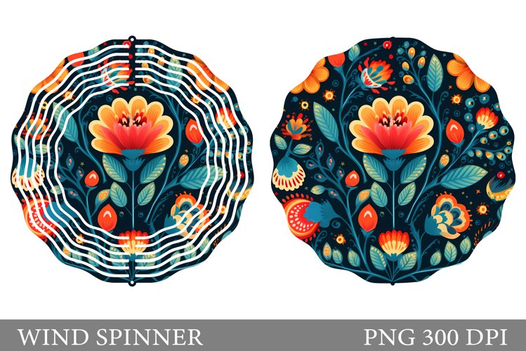 Flowers Wind Spinner Sublimation. Flower Wind Spinner Design