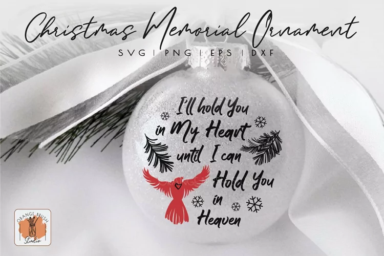 Christmas Cardinal Memorial Ornament SVG For Cricut