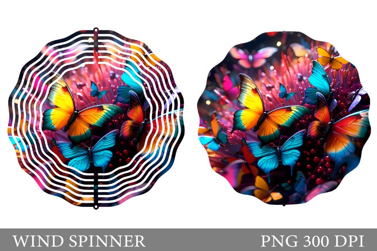 3D Butterfly Wind Spinner. 3D Butterfly Wind Spinner Design example image 1