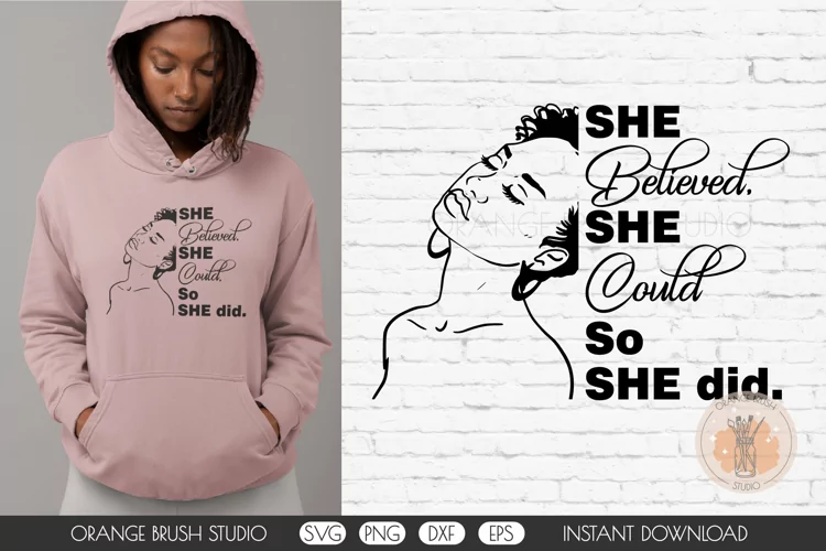 Strong Black Woman SVG. Melanin Queen Cut File