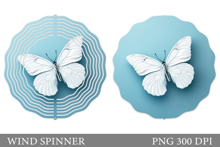 Butterfly Wind Spinner Sublimation. Butterfly Spinner Design example image 1