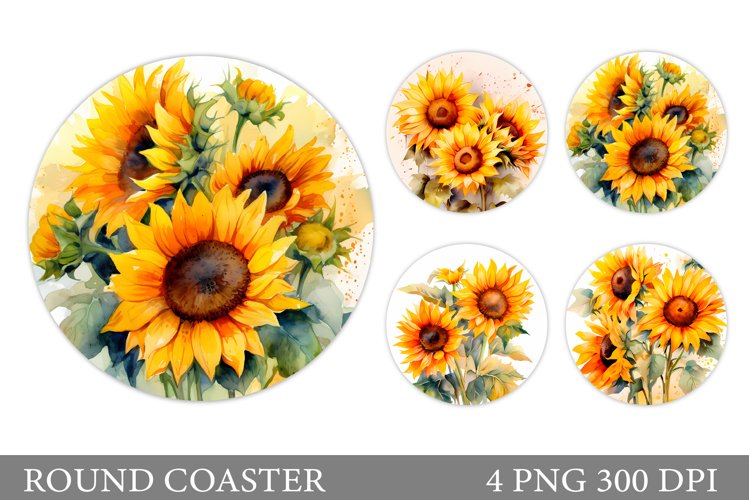 Watercolor Sunflower Clipart