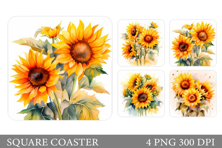 Watercolor Sunflower Clipart