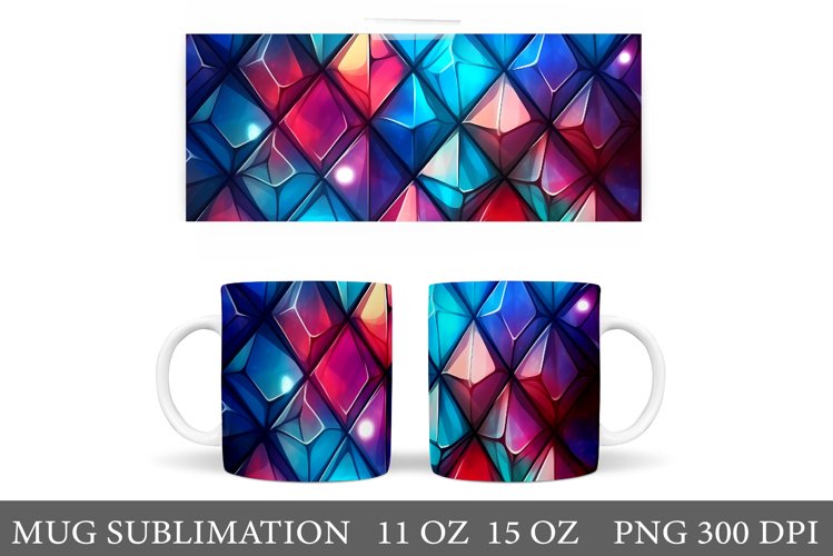 Stained Glass Mug Wrap. Stained Glass Mug Wrap Sublimation