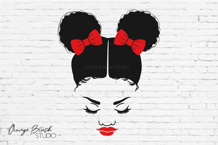 Black Woman With Afro Puffs African American Girl