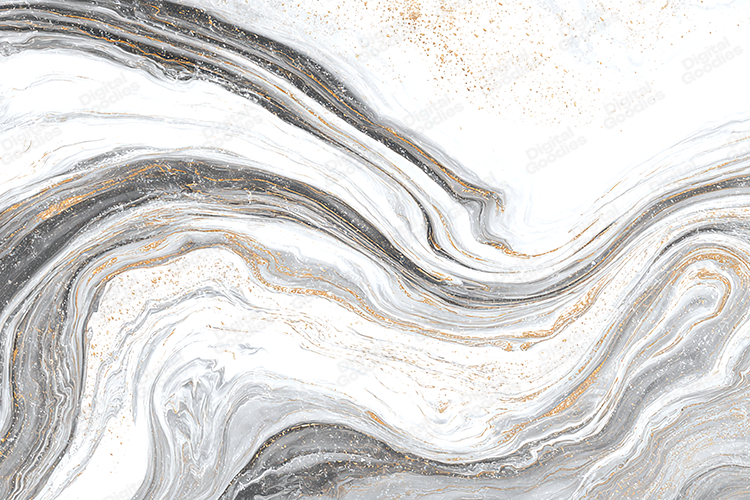 White Grey Gold Swirl Marble Background Texture Arty