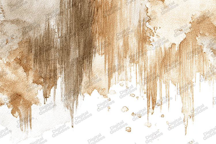 Brown Watercolor Drip Texture Background for Craft Projects