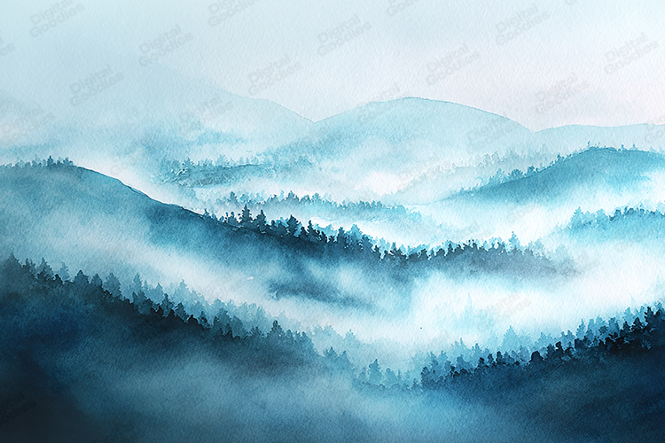 Mountain Range Silhouette Image 23