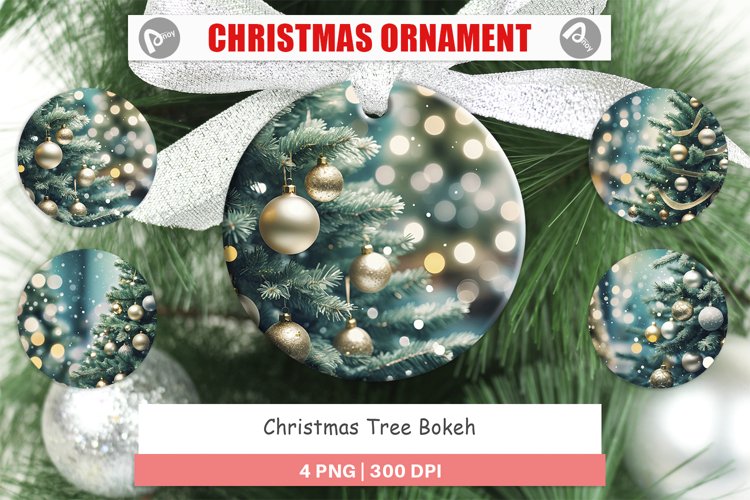 Christmas Ornaments Christmas Tree Bokeh example image 1