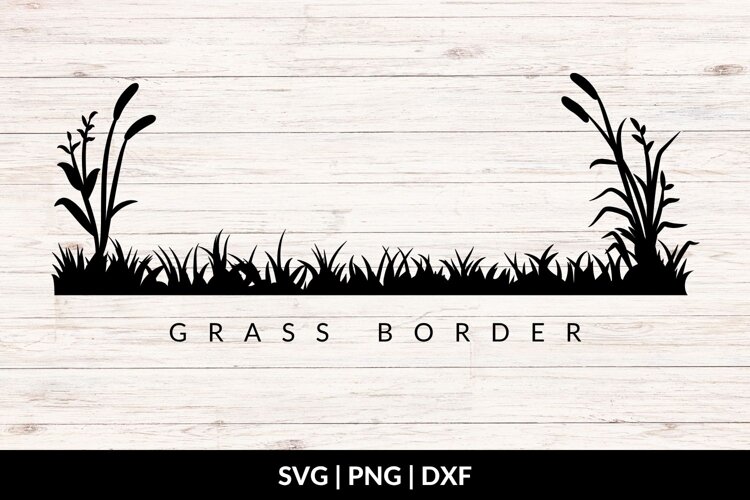 Grass Edge SVG, Grass Border example image 1