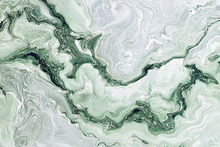 A beautiful green and white marble texture with swirling