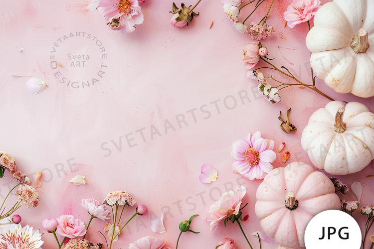 Pink Pumpkins Autumn Mockup JPG