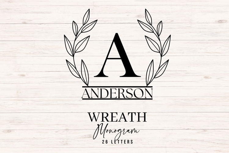 Wreath Monogram SVGs Image 3
